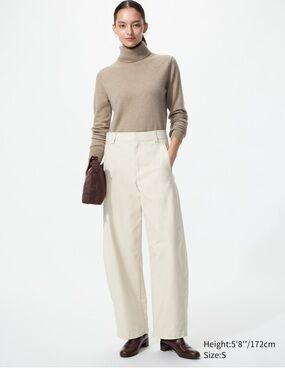 Uniqlo Jersey Barrel Pants Natural Medium